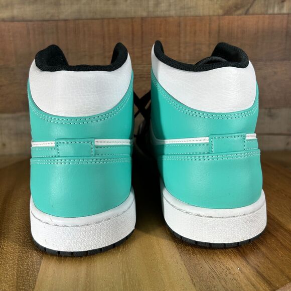 Nike Air Jordan 1 Shoes Mens 12 Green Black White Mid Tropical Twist 554724-132 - Picture 4 of 7